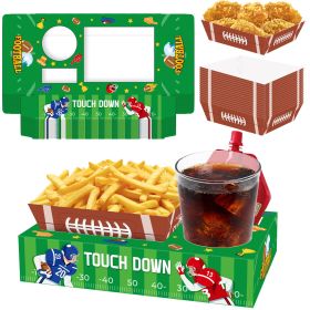 36Pcs Football Serving Trays And Platters Candy Popcorn French Fries Snack Trays Football Movie Boxes For Snacks Tray Football Party Supplies