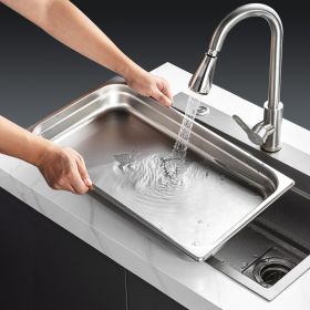 6 Pack Hotel Pans, Full Size Anti-Jam Steam Pan, 0.8mm Thick Stainless Steel Restaurant Steam Table Pan, 2.5-Inch Deep Commercial Table Pan, Catering