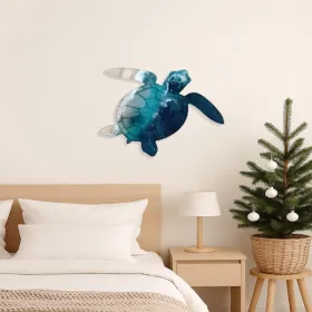 CIFbuy Handcrafted Iron Sea Turtle Wall Sculpture Coastal Ocean Theme Art For Living Room Bedroom (TikTok, Temu Pick-up Service)