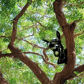 CIFbuy Vintage Donkey Wall Art Sculpture Rustic Farmhouse Western Metal Decor Outdoor Garden Patio Yard Gift(TikTok, Temu Pick-up Service)