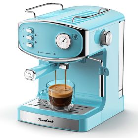 20 Bar Espresso Machine - Professional Compact Espresso Maker With Milk Frother, 54oz Large Water Tank, Low Noise, For Cappuccino, Latte, Blue, Amazon