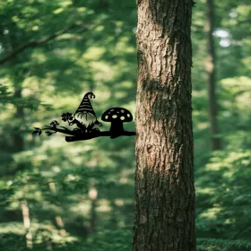 CIFbuy Enchanted Vintage Black Metal Silhouette Garden Statues Outdoor Decor Fairytale Elves Lawn Patio Ornaments(TikTok, Temu Pick-up Service)