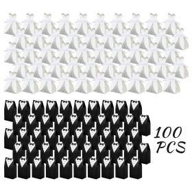 100 Wedding Favor Candy Boxes, Dress And Tuxedo Candy Chocolate Gift Boxes, Paper Candy Boxes With Ribbons, Bridal Party Table Decorations, Suitable F