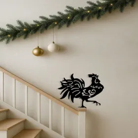 CIFbuy Retro Black Rooster Wall Decorant Weatherproof Metal Home Decoration Suitable For Both Indoor And Outdoor Use (Pick-up Available At TikTok And