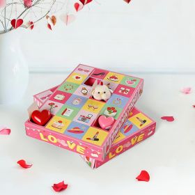 10 Valentine's Day Calendar Boxes With 24-day Countdown, Pink Gift Boxes DIY, 24-slot Empty Countdown Boxes, Suitable For Weddings And Valentine's Day
