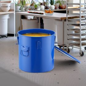 Fryer Grease Bucket, 10 Gal Oil Disposal Caddy Carbon Steel Fryer Oil Bucket With Rust-Proof Coating, Oil Transport Container With Lid, Lock Clips, Fi