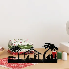 CIFbuy Vintage Rustic Iron Nativity Candleholder Set Christmas Table Centerpiece(TikTok, Temu Pick-up Service)