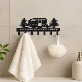 CIFbuy Rustic Pine Tree Wall Hooks Heavy Duty Iron Coat Key Rack Entryway Organizer(TikTok, Temu Pick-up Service)