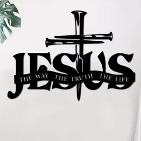 CIFbuy Aluminum Jesus Cross Scripture Wall Art Christian Home Decor Gift(TikTok, Temu Pick-up Service)