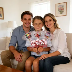 Candy-Free Valentine's Day Gifts For Kids â€“ 24 Pack Giant Lollipop Stationery Valentines Kit With Cards, Pencils, Erasers, Rulers & Stickers â€“Clas