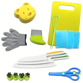 Everyday Kitchens Complete Youngsters Cooking Set - Real Cooking Tools, Safety Knives, And Playful Accessories For Youngsters Aged 4-8, Including Spat