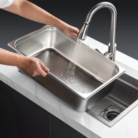 6 Pack Hotel Pans, Full Size Anti-Jam Steam Pan, 0.8mm Thick Stainless Steel Restaurant Steam Table Pan, 6-Inch Deep Commercial Table Pan, Catering St