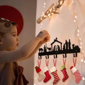 CIFbuy Aluminum Christmas Nativity Scene Wall Hanging Decor Religious Holiday Gift For Home(TikTok, Temu Pick-up Service)