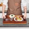 VEVOR Wood Serving Tray, Acacia Wooden Tray Board with Handles, Decorative Rustic Serving Trays Platter, Ideal for Breakfast in Bed, Lunch, Kitchen