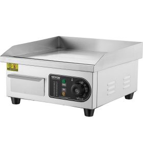 VEVOR Commercial Electric Griddle, 1700W Countertop Flat Top Grill, 122-572 F Adjustable Temp