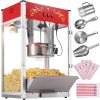 VEVOR Popcorn Maker, 1615W Popcorn Popper Machine, 16 Oz Kettle Large Capacity Countertop Popcorn Maker with Tempered Glass
