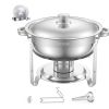 VEVOR Chafing Dish Buffet Set, 5 Qt 2 Pack, Stainless Steel Chafer with 2 Full Size Pans