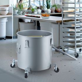 Fryer Grease Bucket, 16 Gal Oil Disposal Caddy With Caster Base, Carbon Steel Rust-Proof Coating, Oil Transport Container With Lid, Lock Clips, Filter