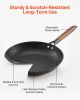 VEVOR Cast Iron Skillet, 3-Piece Frying Pan Set (8, 10, 12 in), Nonstick Skillets with Detachable Wood Handle, Pre-Seasoned Chef's Pan