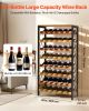 VEVOR 48 Bottle Wine Rack,8-Tier Wine Bottle Holder,Freestanding Floor Display Wine Storage Shelves with Wood Table Top,For Kitchen Pantry, Cellar