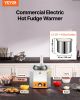 VEVOR Electric Cheese Dispenser with Pump, 2.4L Commercial Hot Fudge Warmer, Plastic Pump Dispenser