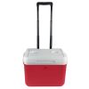 30 Quart Capacity Hard Side Wheeled Cooler, 42-Can, Red