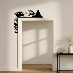 CIFbuy Removable Christmas Sleigh Wall Decals Holiday Home Decor Stickers(TikTok, Temu Pick-up Service)