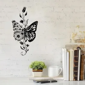 CIFbuy Aluminum Butterfly Floral Silhouette Wall Art Natural Farmhouse Home Decor Gift TikTok, Temu Pick-up Service