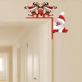 CIFbuy Waterproof Reindeer Christmas Door Decor Outdoor Indoor Holiday Home Decoration(TikTok, Temu Pick-up Service)