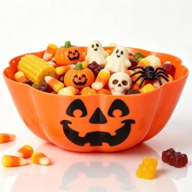 Candy Bowl Large For Party Supplies,Large Trick Or Treat Bowls (Option: Orange)