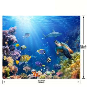 1 Piece 10x8ft Vivid Underwater Scene Backdrop. Durable Polyester Ocean-themed Decoration Suitable For Party Photography And Events. (Option: 10x8ft)