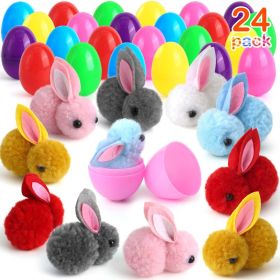 Easter Egg Mini Rabbit Ornament Decorative Toy Set (Option: 24Pcs)