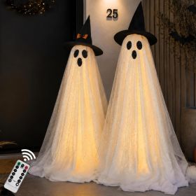 2Packs Halloween Decorations Outdoor,Halloweens Party Decoration Indoor,59in Spooky Ghost With Remote Control (Option: WHIITE)