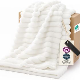White Throw Blanket For Couch - Halloween Fall Decorations For Home Living Room Decor, Cozy Fleece Fall Blanket For Sofa, Birthday Gifts For Wome (Option: White)