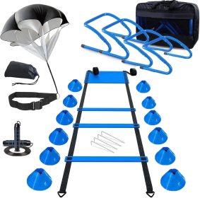 Agile Stair Speed Training Set - Adjustable Fitness Stairs, Suitable For Foot Movements, Coordination And Agility Training (Option: Blue)