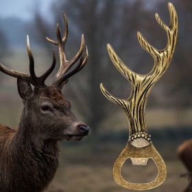 Deer Antler Bottle Opener Is A Small Tool Suitable For Various Parties And Gatherings Used To Open Beer, Wine, Juice, For Bars, Restaurants, Party Sup (Option: Bronze KPQ0805)