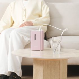 Hydrogen Inhalation Machine 99.99% High Purity 180ml/min Portable Hydro (Option: pink)