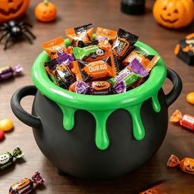 Halloween Witch Cauldron Storage Bowl, Spooky Candy Holder Snack Bowl, Desktop Organizer For Party Table Decor (Option: Plastic-Halloween)