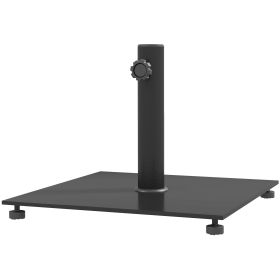 Square Patio Umbrella Base, 29 Lbs Metal Umbrella Stand Base With Adjustable Foot Pads, Heavy Duty Patio Umbrella Holder For 1.51.9 Umbrella Poles For (Option: Black)