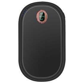 Black-Pink Color Options -- 1Pc Rechargeable Hand Warmer Electric Hand Heater Portable Reusable Pocket Warmer Power Bank With Digital Display 2 Levels (Option: Black)