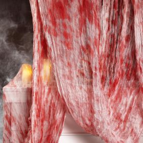 400 X 85 Halloween Creepy Cloth Large Size Spooky Fabric - Scary Gauze Blood Creepy Cloth For Haunted House Party Yard Wall Doorway Decoration (Option: Red)