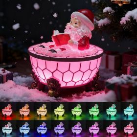 Christmas Santa Claus Bubble Bath Lamp, Bathroom Decor For Halloween Party (Option: pink)