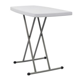 76-50-70.5cm Mini Folding Table, Multifunctional Small Portable Foldable Table,Compact And Height Adjustable (Option: White)