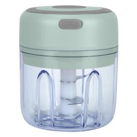 Mini Electric Garlic Chopper Ginger Chopper With 8.45OZ Capacity Cordless Garlic Mincer Food Chopper (Option: Green)