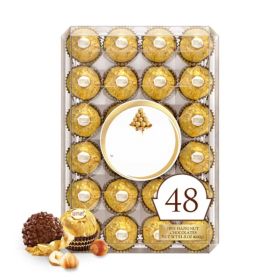 Ferrero Rocher Premium Milk Chocolate Hazelnut, 48 Ct. (Option: Brown)