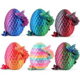 8" 3D Printed Dragon Eggs, Mystery Crystal Dragon Egg for Easter Basket Stuffers, Unique Easter Toys & Decor, Fantasy Tabletop Decor for Kids & C (Option: 6 Pack)
